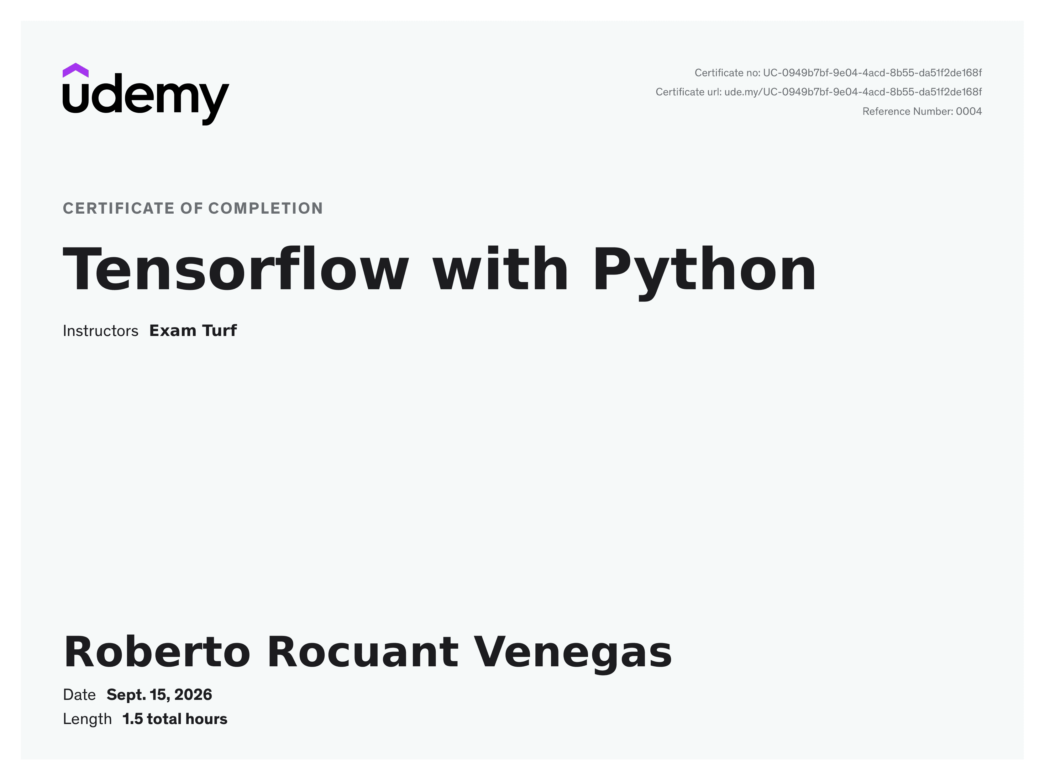 Tensorflow with Python
