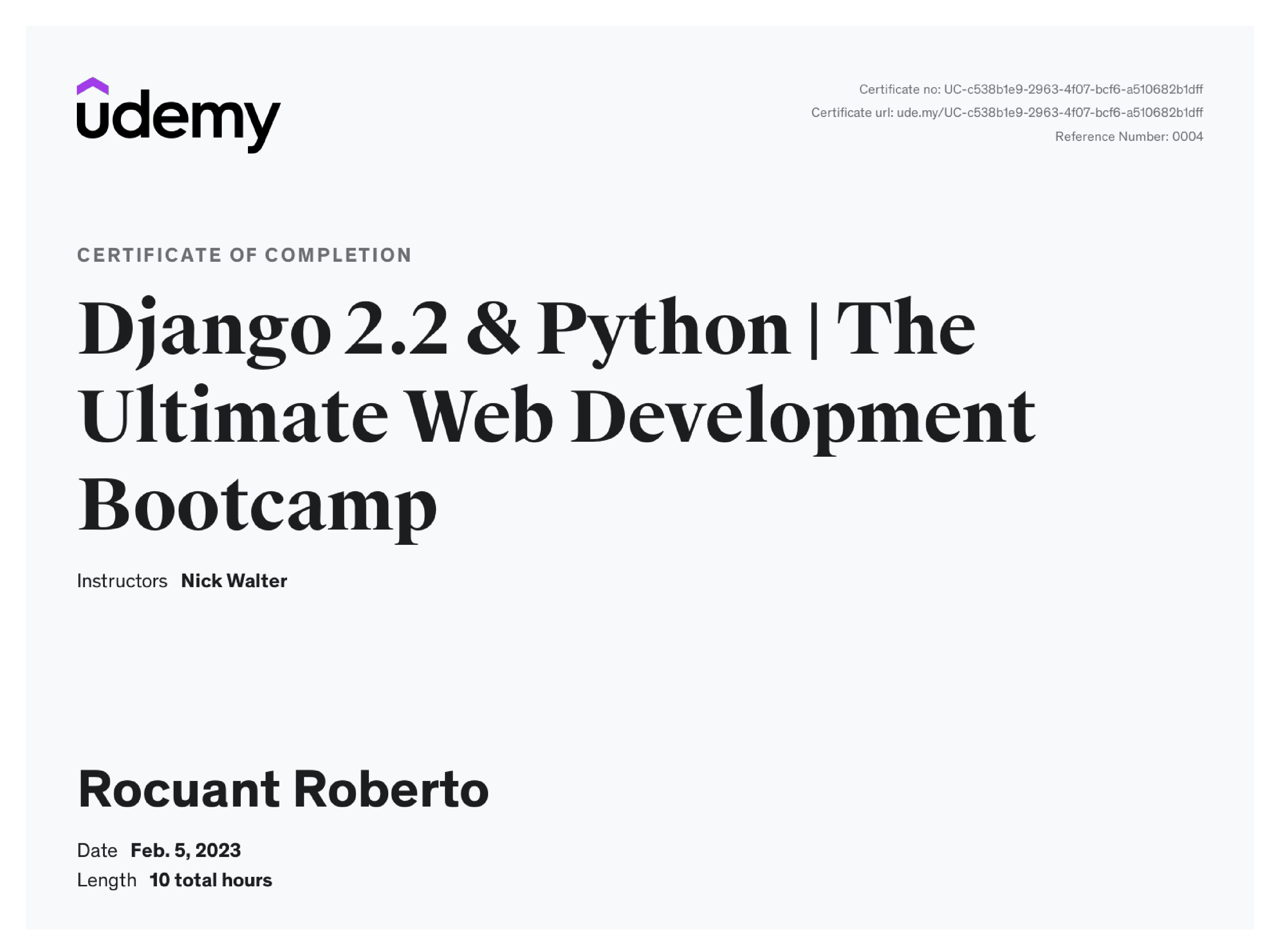 Django 2.2 & Python | The Ultimate Web Development Bootcamp