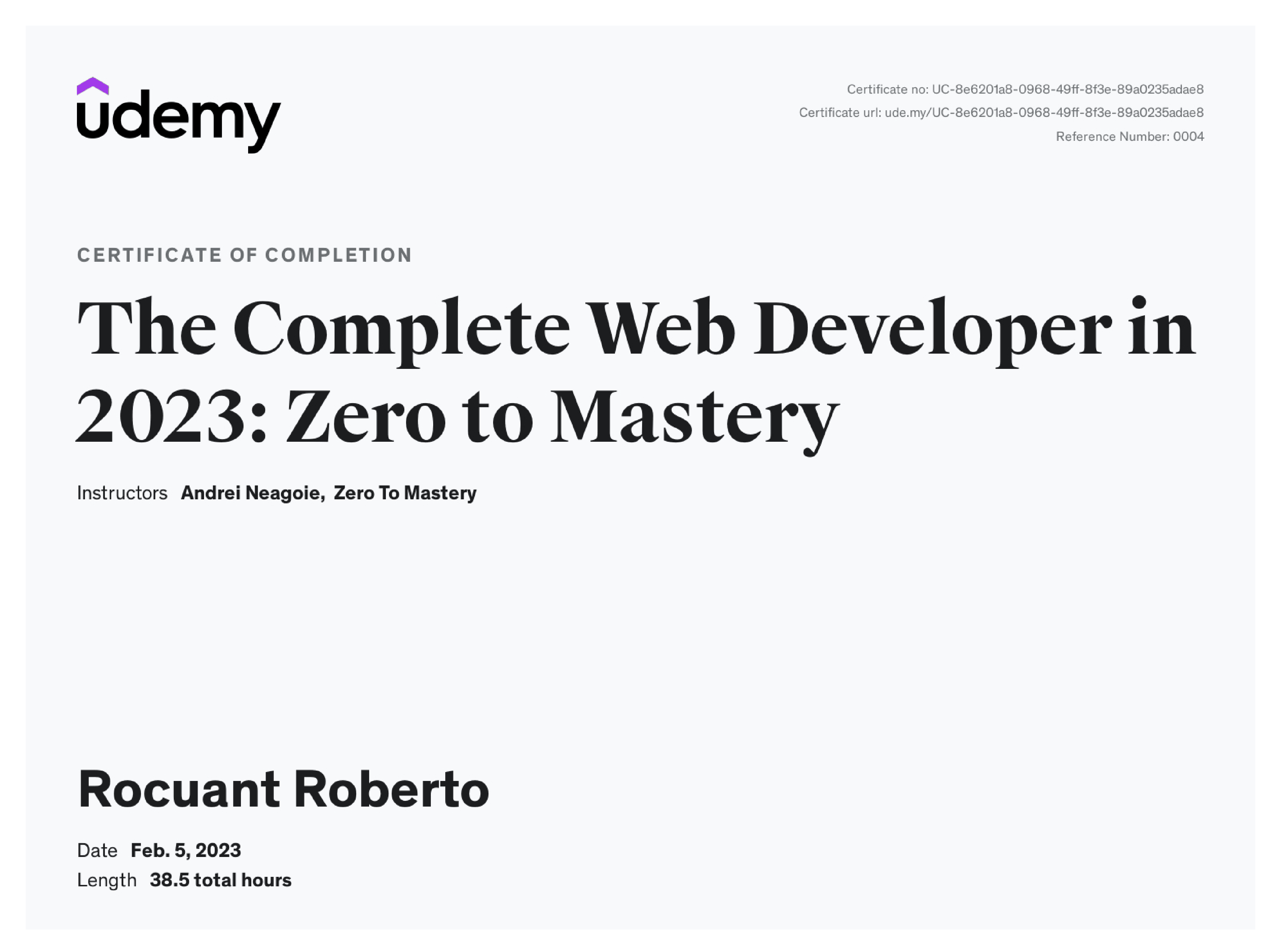 The Complete Web Developer in 2023: Zero to Mastery
